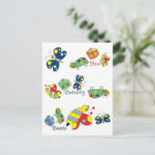 Bee Beetle Butterfly.jpg Briefkaart (Staand voorkant)