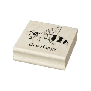 Bee bericht Rubber stempel