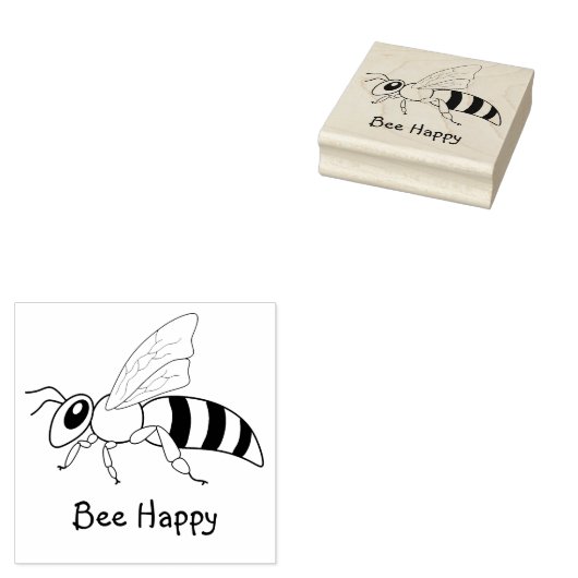 Bee bericht Rubber stempel (Gestempeld)