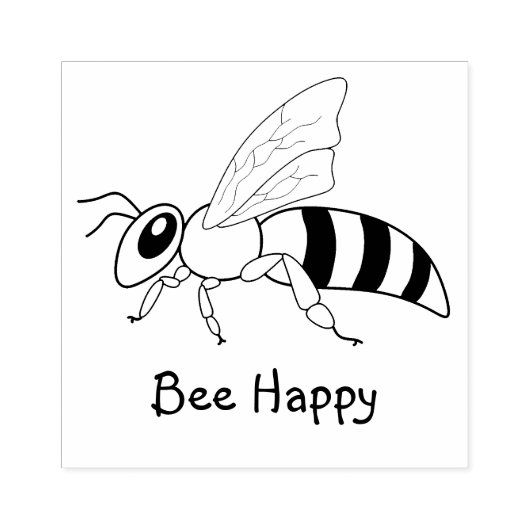 Bee bericht Rubber stempel (Afrduk)