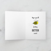 "BEE Better Soon" Sick Bee krijgt een goede Kaart (Binnen)