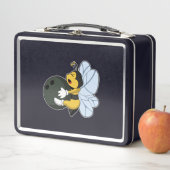 Bee bij Bowling met Bowling-bal (In situ)