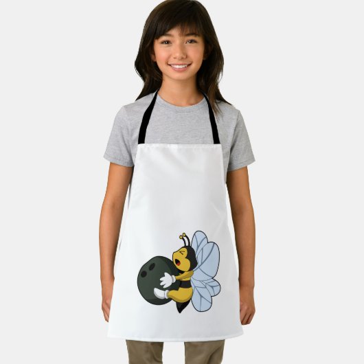 Bee bij Bowling met Bowling-bal Schort (Insitu)