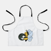 Bee bij Bowling met Bowling-bal Schort (Voorkant)