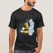 Bee bij Bowling met Bowling-bal T-shirt (Voorkant)