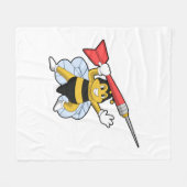 Bee bij Darts met Dart.PNG Fleece Deken (Voorkant (Horizontaal))