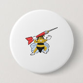 Bee bij Darts met Dart.PNG Ronde Button 7,6 Cm (Voorkant)