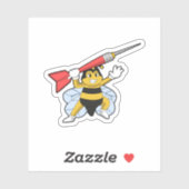 Bee bij Darts met Dart.PNG Sticker (Vel)