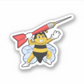 Bee bij Darts met Dart.PNG Sticker (Voorkant)