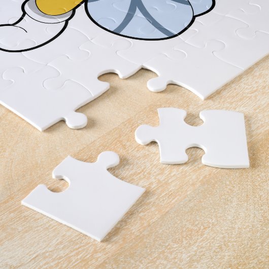 Bee bij volleybalsport legpuzzel (Zijkant)