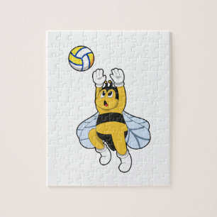 Bee bij volleybalsport legpuzzel