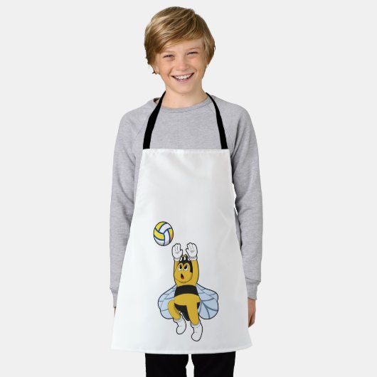 Bee bij volleybalsport schort (Gedragen)