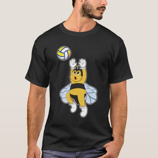 Bee bij volleybalsport t-shirt (Voorkant)