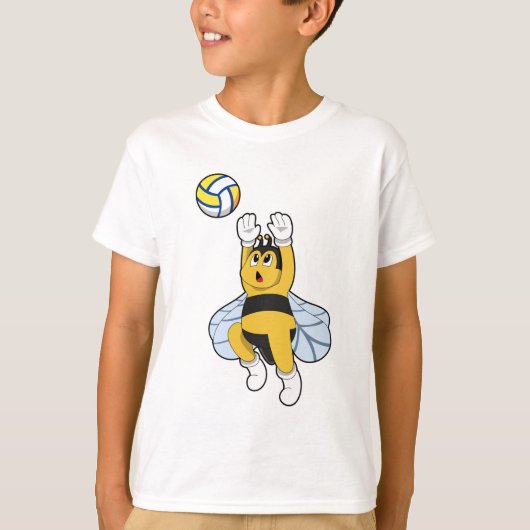 Bee bij volleybalsport t-shirt (Voorkant)