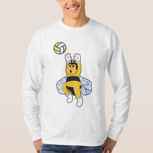 Bee bij volleybalsport t-shirt (Voorkant)