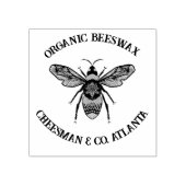 Bee, bijenwas, realistische zakelijke maatstaf rubberstempel (Afrduk)