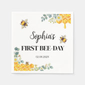 Bee Birthday Baby shower Servet (Voorkant)