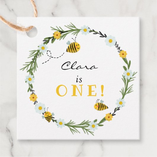 Bee Birthday Bedankjes Labels (Voorkant)