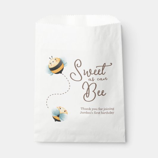 Bee Birthday Bedankzakje (Voorkant)