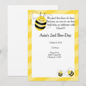 Bee Birthday Kaart (Voorkant / Achterkant)