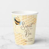 Bee Birthday Papieren Bekers (Achterkant)
