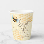 Bee Birthday Papieren Bekers (Voorkant)