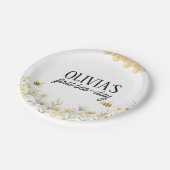 Bee Birthday Papieren Bordje (Gekanteld)