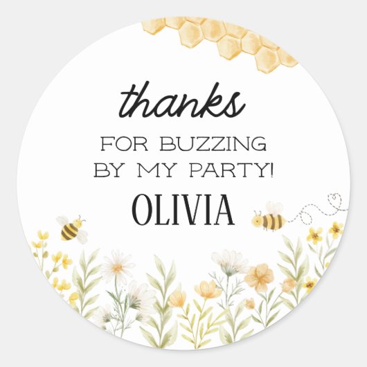 Bee Birthday Stickers (Voorkant)