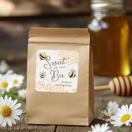 Bee Birthday Vierkante Sticker