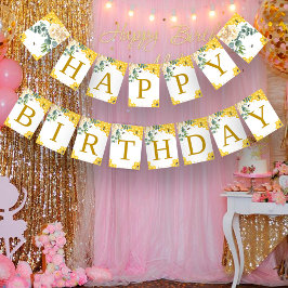 Bee Birthday Vlaggetjes