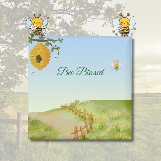 Bee Blessed Country Path Magneet