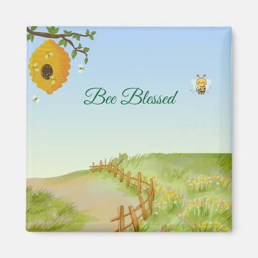Bee Blessed Country Path Magneet (Voorkant)