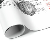 Bee bloemen Blad Muzieknotities Collage Art Cadeaupapier (Rol Hoek)