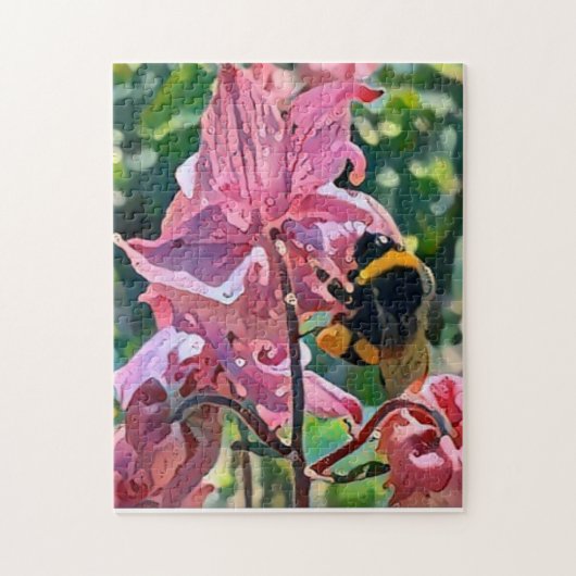 Bee Blooming bloementuin Legpuzzel (Verticaal)