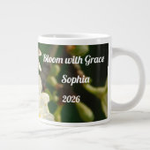 Bee & Blossom Macro | Personalized Name Mug Grote Koffiekop (Rechts)