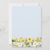 Bee Blue Gold Boy First Birthday Kaart (Achterkant)