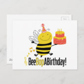 Bee Bop Een Verjaardag Briefkaart (Voorkant / Achterkant)