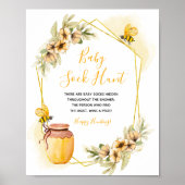 Bee Botanical Baby Sock Hunt Poster (Voorkant)
