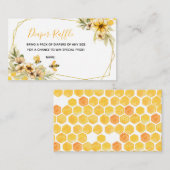 Bee botanische Baby shower luierkaart Informatiekaartje (Voorkant / Achterkant)