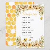 Bee Botanische baby shower Wwaaronder voor Baby (Voorkant / Achterkant)