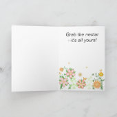 Bee Bottom Verjaardag Kaart (Binnen)