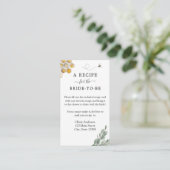 Bee Bridal Recipe-aanvraagkaart Informatiekaartje (Staand voorkant)