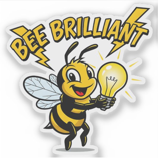 Bee Brilliant Sticker (Voorkant)