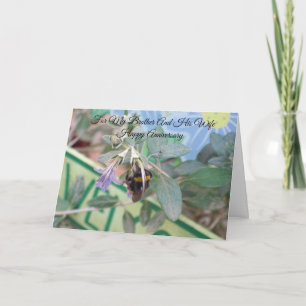 Bee Brother Wife Gepersonaliseerd Jubileum van het Kaart