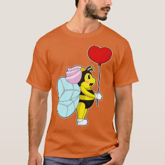 Bee bruid ballon bruiloft t-shirt