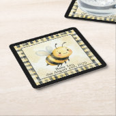 Bee Bug Boy Baby Shower Kartonnen Onderzetters (Schuin)