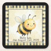 Bee Bug Boy Baby Shower Kartonnen Onderzetters (Voorkant)