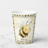 Bee Bug Boy Baby Shower Papieren Bekers (Achterkant)