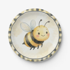 Bee Bug Boy Baby Shower Papieren Bordje