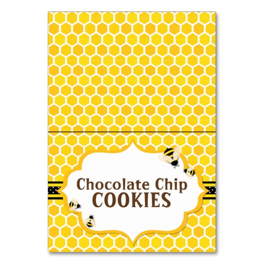Bee Bumblebee - Gele Tent Tafel Kaart (Voorkant)